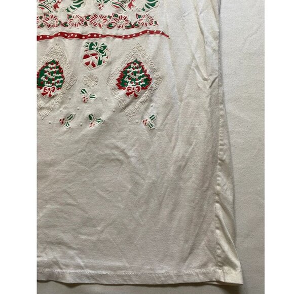Ladies Christmas Sleep Shirt Gown Puffy Xmas Holiday Cozy Size Large Bears 1990s - Picture 4 of 10